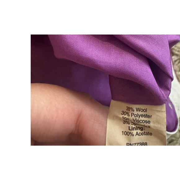 J.Crew | Fuchsia City Fit Wool-Blend Skimmer Pants | Size 6 - Picture 8 of 9